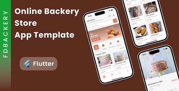 FDBackery v1.0 - Online Backery Store App Template in Flutter