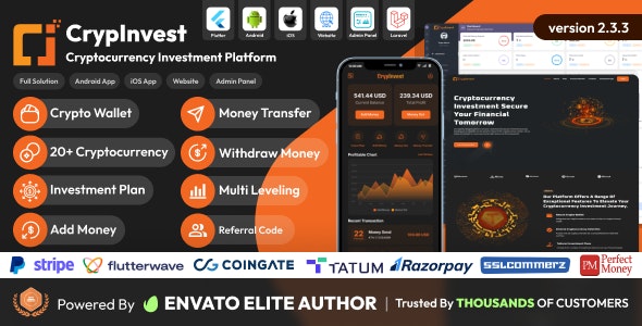 CrypInvest v2.3.3 - Cryptocurrency Investment Platform Full Solution