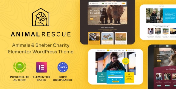 Animal Rescue v1.0.7 - Shelter Charity WordPress Theme 