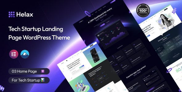 Helax v1.0.3 - Tech Startup WordPress Theme 