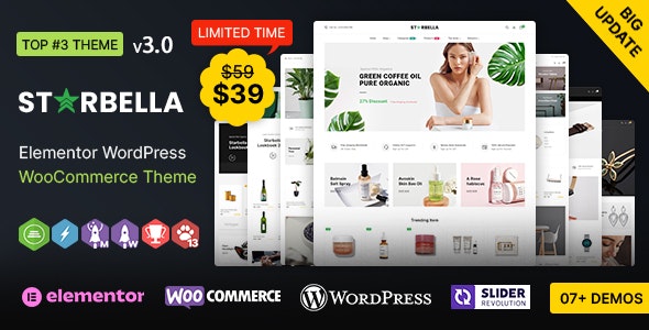 StarBella WP v3.1.1 - Multi-purpose Elementor WooCommerce Theme 