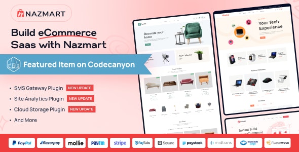 Nazmart v1.8.0 - Multi-Tenancy eCommerce Platform (SAAS) - nulled