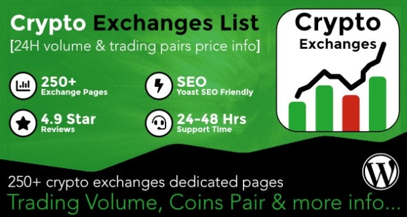 Cryptocurrency Exchanges List Pro v2.8.5 - WordPress Plugin