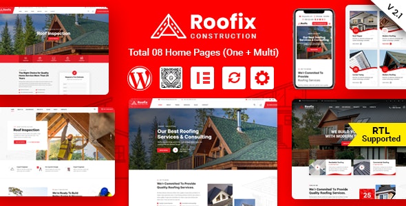 Roofix v2.1.6 - Roofing Services WordPress Theme 