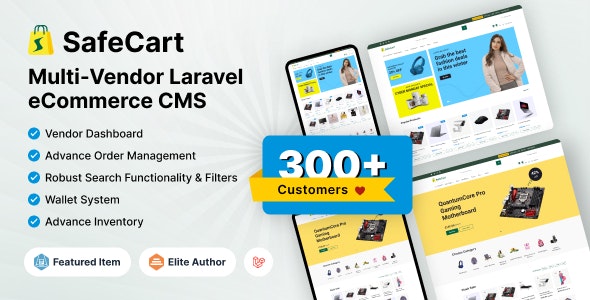 Safecart v2.0.0 - Multi-Vendor Laravel eCommerce platform