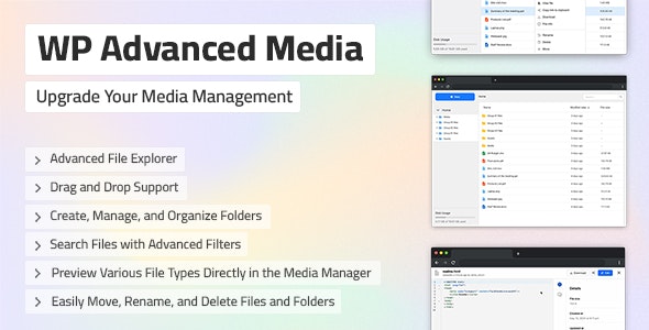 WP Advanced Media v1.0 - Powerful File Management for WordPress 