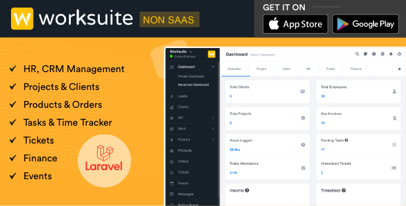 WORKSUITE v5.3.9 - HR, CRM and Project Management - nulled