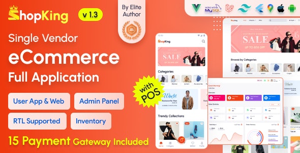 ShopKing v1.2 - eCommerce App with Laravel Website & Admin Panel with POS - Inventory Management - nulled