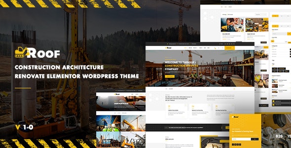 TheRoof v1.1.0 &#8211; Construction And Architecture WordPress Theme