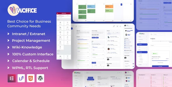 Woffice v5.4.10 - Intranet/Extranet WordPress Theme 