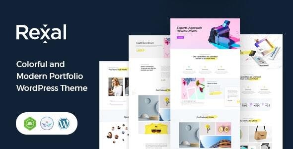 Rexal v2.3 - A Colorful and Modern Multipurpose Portfolio WordPress Theme 