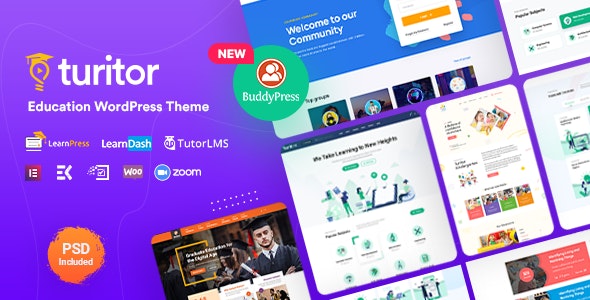 Turitor v1.4.9 - LMS & Education WordPress Theme 