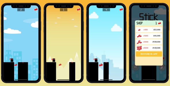 Stick Hero - iOS Game SpriteKit Swift 5 - 28 march 2024