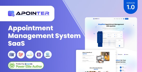 Apointer v1.0 - Appointment Management System SaaS - nulled