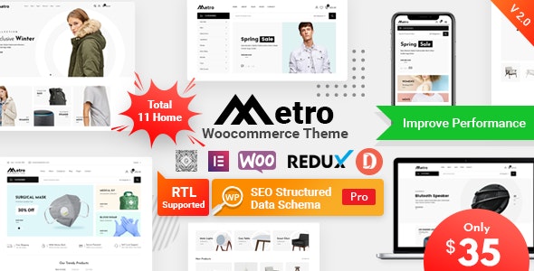 Metro v2.10 - Minimal WooCommerce WordPress Theme 