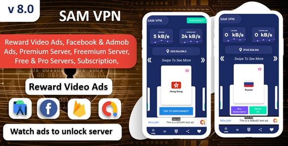 SAM VPN App v8.0 - Secure VPN and Fast Servers VPN