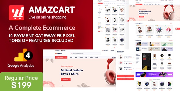 AmazCart v4.0 - Laravel Ecommerce System CMS - nulled