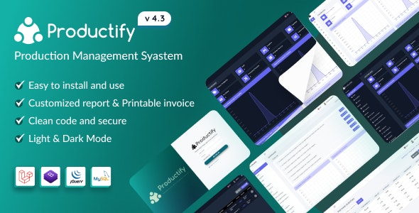 Productify v4.3 - Production Management System - nulled