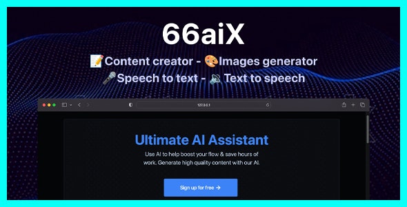 66aix v22.0.0 - AI Content, Chat Bot, Images Generator & Speech to Text (SAAS) - nulled