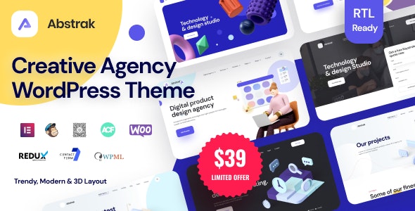 Abstrak v1.5.1 - Creative Agency Theme 