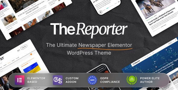 The Reporter v1.0.10 - Newspaper Editorial WordPress Theme 