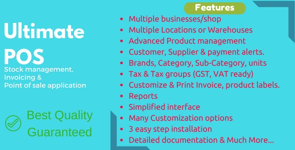 Ultimate POS v5.40 - Best ERP, Stock Management, Point of Sale & Invoicing application - nulled