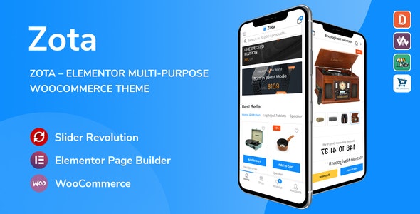 Zota v1.2.17 - Elementor Multi-Purpose WooCommerce Theme 