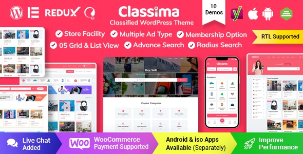 Classima v2.6.0 - Classified Ads WordPress Theme 