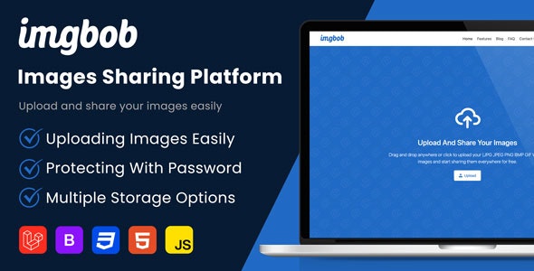 Imgbob v1.6 - Upload And Share Images Platform - nulled