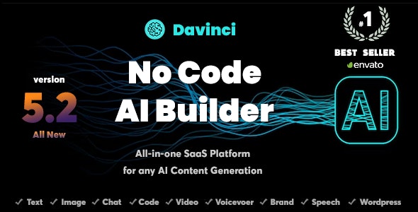 OpenAI Davinci v3.7 - AI Writing Assistant and Content Creator as SaaS - nulled