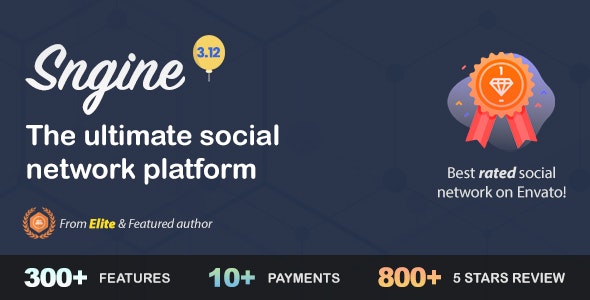 Sngine v3.12 - The Ultimate PHP Social Network Platform - nulled