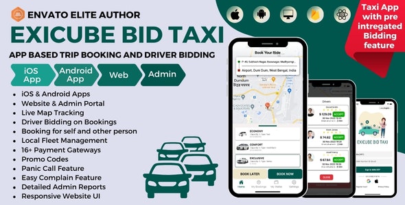 Exicube Bid Taxi App v4.0.0