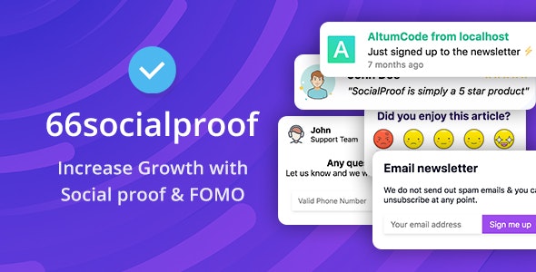 66socialproof v35.0.0 - Social Proof & FOMO Widgets Notifications (SAAS) - nulled