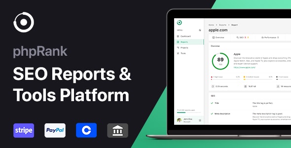 phpRank v13.0 - SEO Reports & Tools Platform (SaaS) - nulled