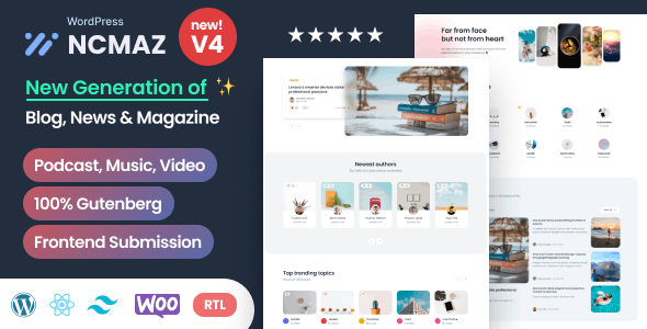 Ncmaz v4.3.9 - Blog Magazine WordPress Theme 