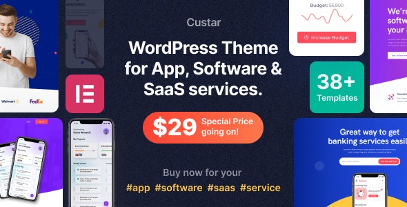 Custar v1.2.7 - Software & App WordPress Theme 