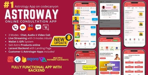 Astroway v1.6 - Astrology Consultation App with PHP Backend