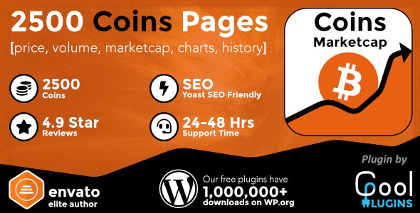 Coins MarketCap v5.5.1 - WordPress Cryptocurrency Plugin 