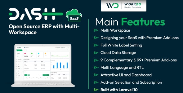 WorkDo Dash SaaS v4.0 - Open Source ERP with Multi-Workspace - nulled