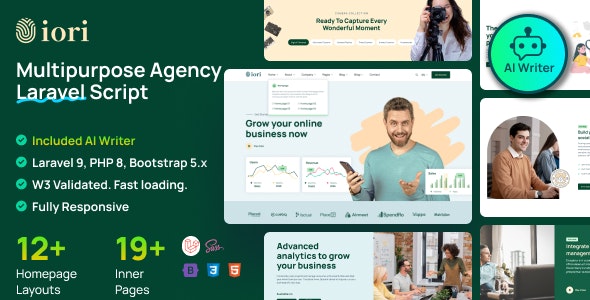 Iori v1.5.0 - Business Website for Company, Agency, Startup with AI writer tool & shopping cart