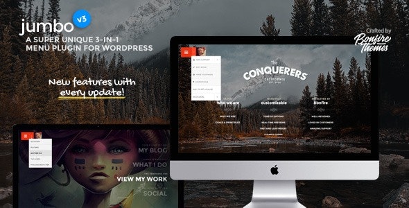 Jumbo v3.9.1 - A 3-in-1 full-screen menu for WordPress