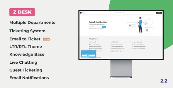 Z Desk v2.2 - Support Tickets System with Knowledge Base and FAQs - nulled