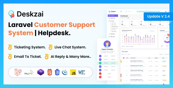 Deskzai v2.4 - Customer Support System - Helpdesk - Support Ticket - nulled