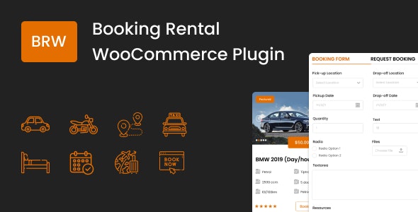 BRW v1.6.0 - Booking Rental Plugin WooCommerce 