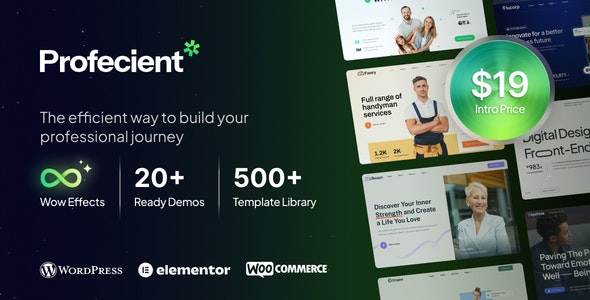 Profecient v1.0.1 - Multipurpose Elementor Business & WooCommerce WordPress Theme 