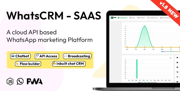 WhatsCRM v1.8 - Chatbot, Flow Builder, API Access, WhatsApp CRM SAAS System