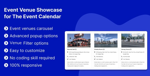 Event Venue Showcase for The Event Calendar v1.0.1 