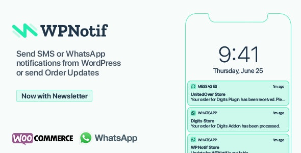 WPNotif v2.9.4 - WordPress SMS & WhatsApp Notifications