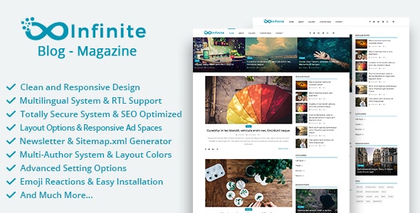 Infinite v4.4 - Blog & Magazine Script - nulled