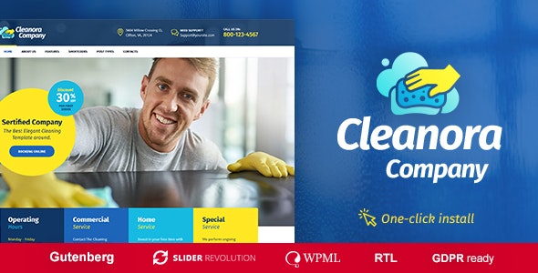 Cleanora v1.1.6 - Cleaning Services Theme 